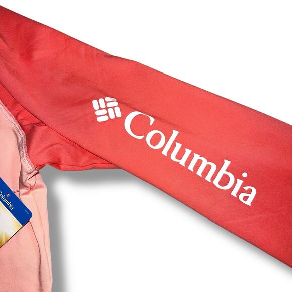 Columbia Girls U Vista Brook Printed Long Sleeve Swim Shirt Rash Guard Pink Larg - Picture 4 of 9